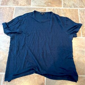 Banana Republic 100% Linen Shirt in Navy Blue Size L